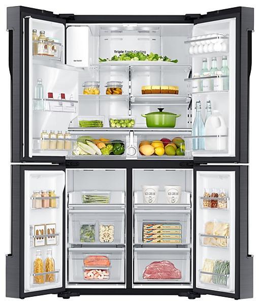 Samsung - 35.75 Inch 22.5 cu. ft French Door Refrigerator in Black Stainless - RF23J9011SG