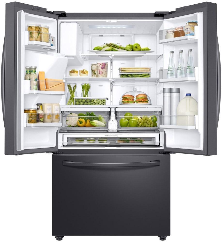 Samsung - 35.8 Inch 22.6 cu. ft French Door Refrigerator in Black Stainless - RF23R6201SG