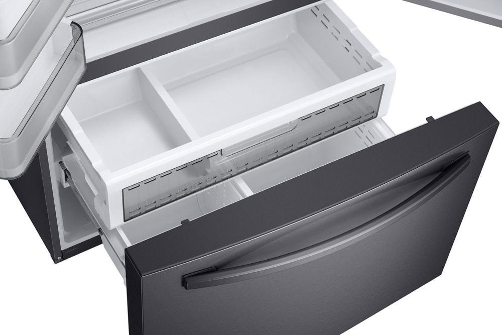 Samsung - 35.8 Inch 22.6 cu. ft French Door Refrigerator in Black Stainless - RF23R6201SG