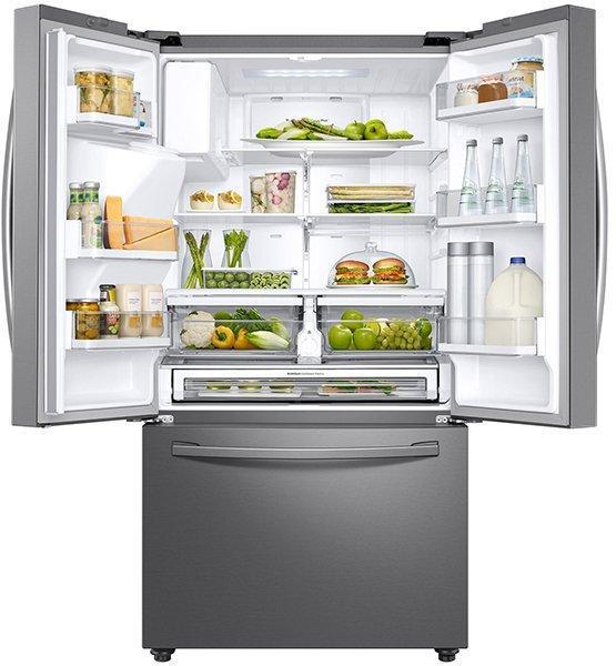Samsung - 35.75 Inch 22.6 cu. ft French Door Refrigerator in Stainless - RF23R6201SR