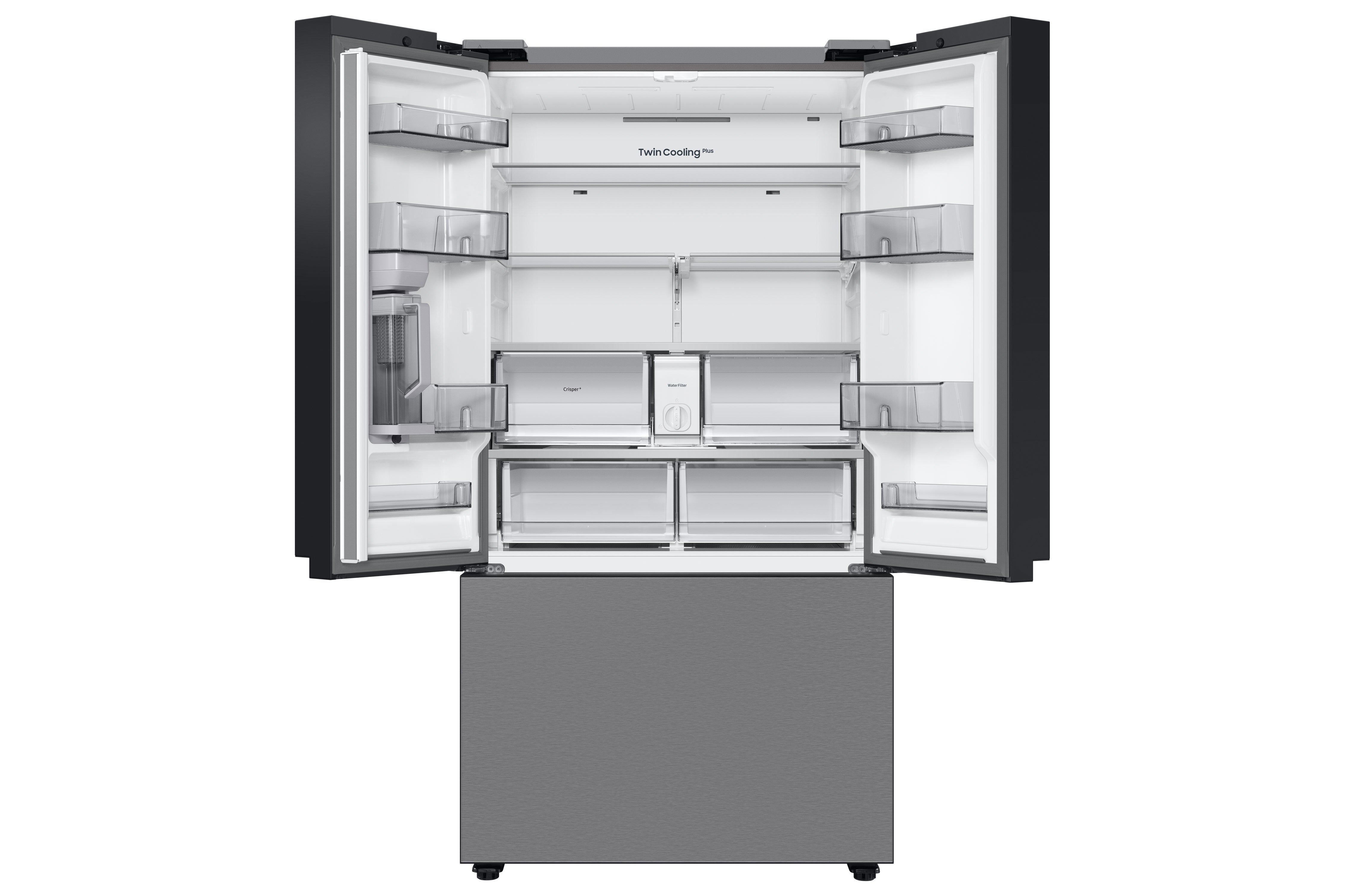 Samsung - Bespoke 35.75 Inch 23.9 cu. ft French Door Refrigerator in Stainless - RF24BB6200QLAA