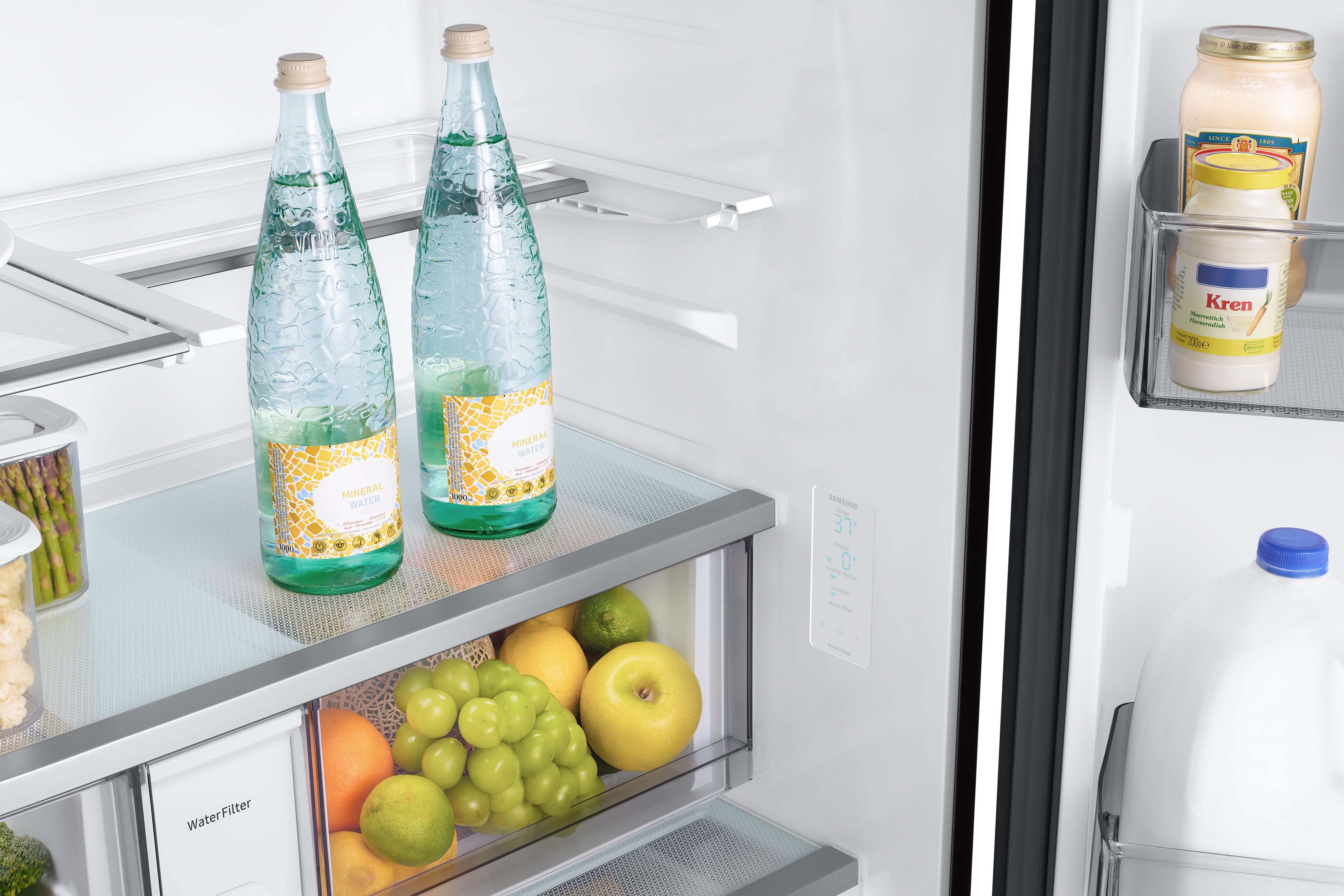 Samsung - Bespoke 35.75 Inch 23.9 cu. ft French Door Refrigerator in Stainless - RF24BB6200QLAA