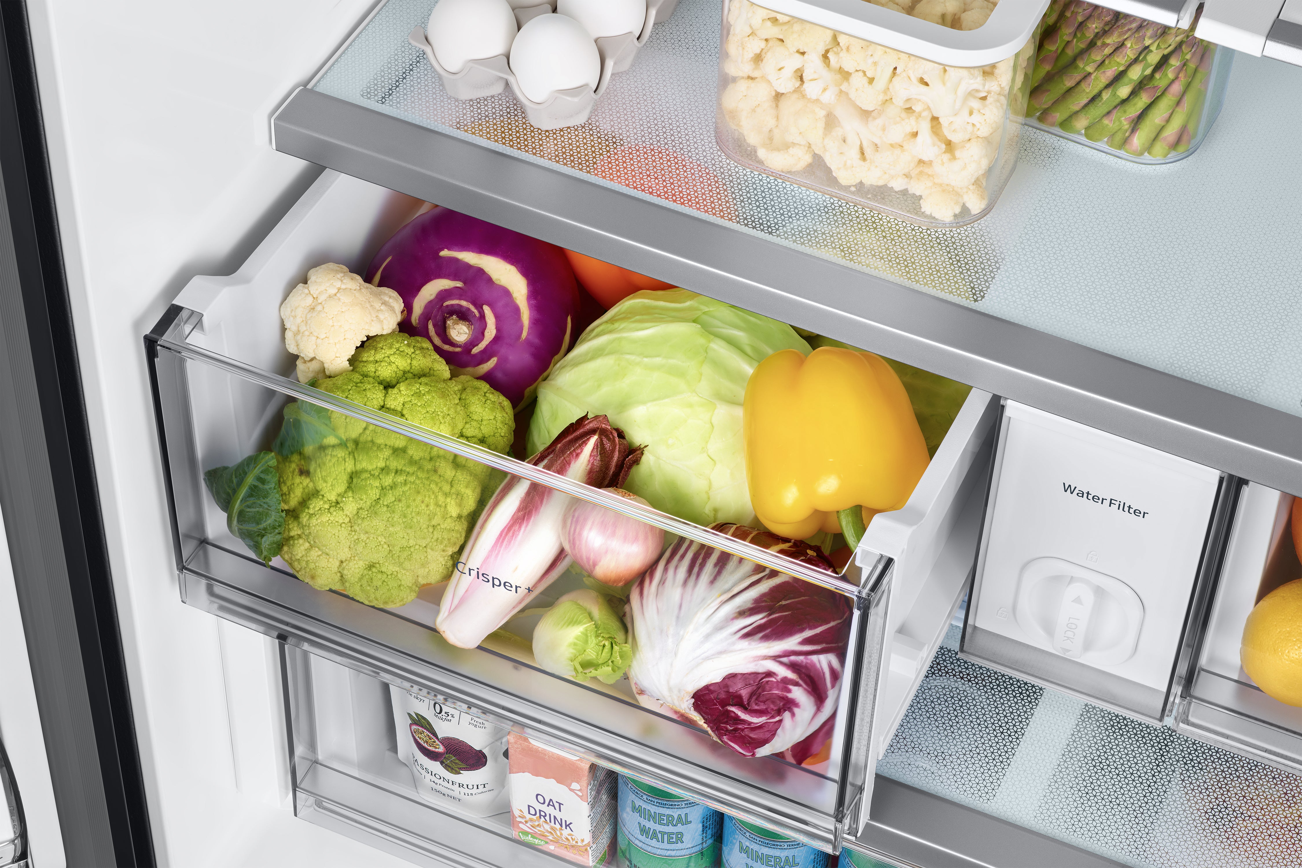 Samsung - Bespoke 35.75 Inch 23.9 cu. ft French Door Refrigerator in Stainless - RF24BB6200QLAA