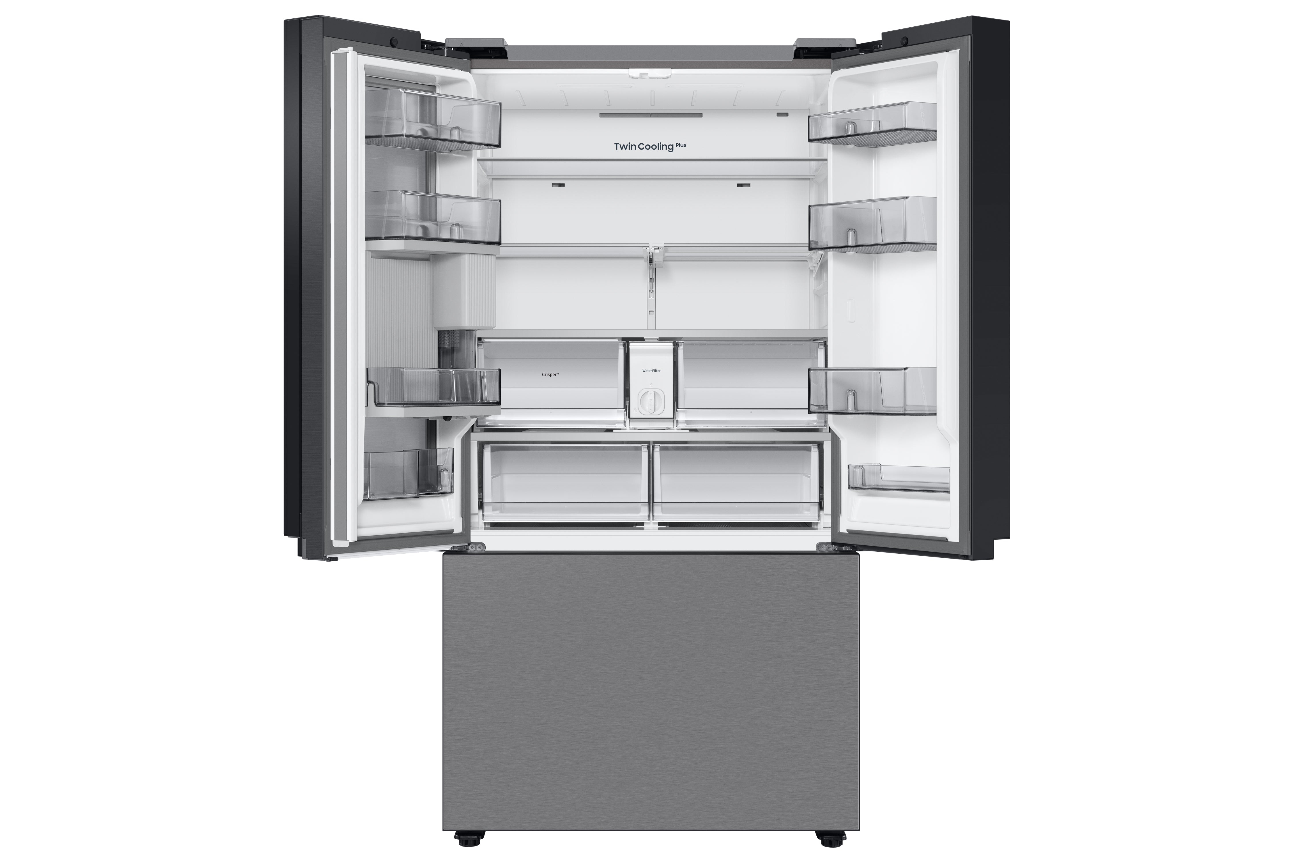 Samsung - Bespoke 35.8 Inch 23.9 cu. ft French Door Refrigerator in Stainless - RF24BB6600QLAA