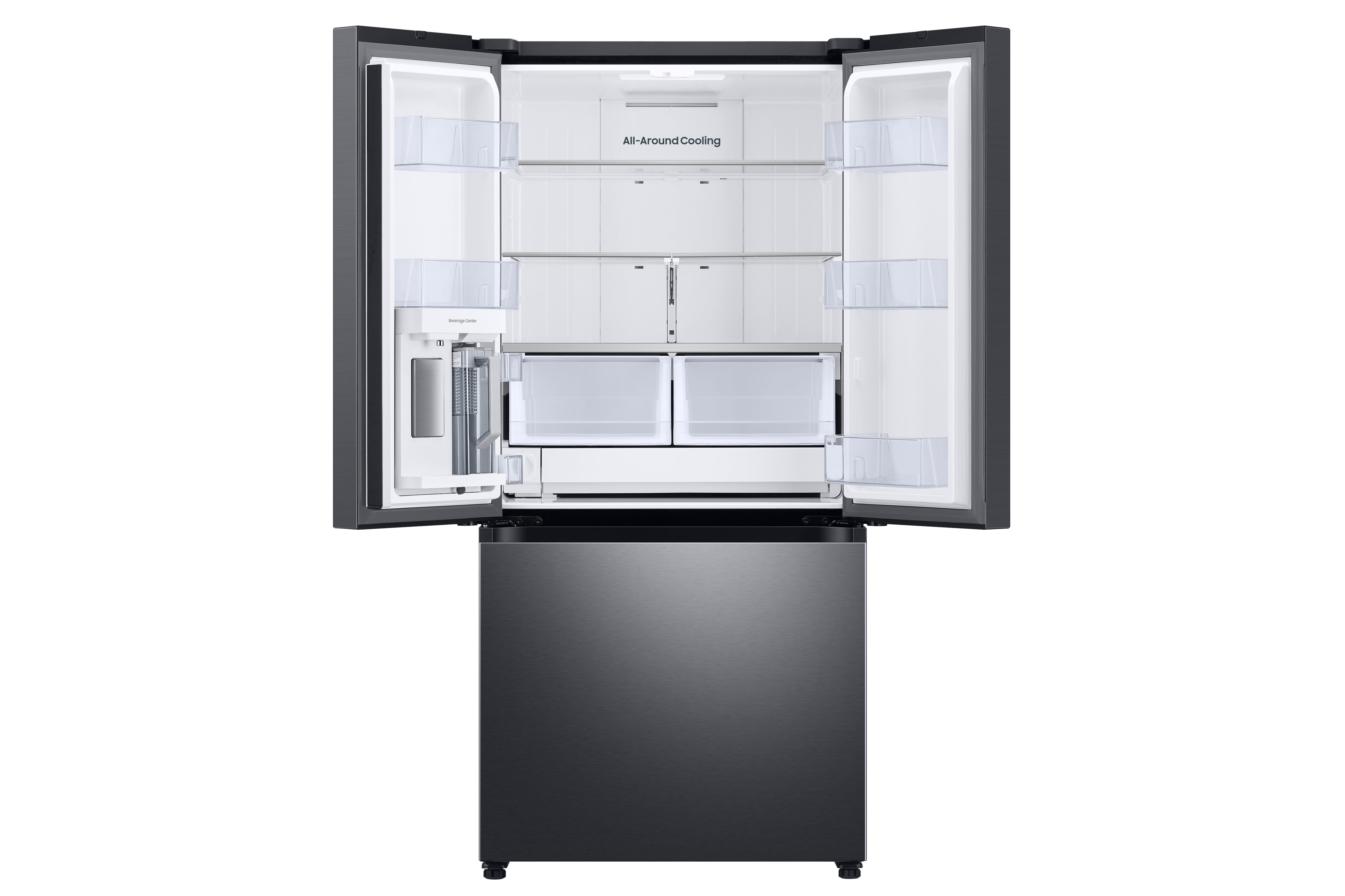 Samsung - 32.1875 Inch 24.5 cu. ft French Door Refrigerator in Black Stainless - RF25C5551SG