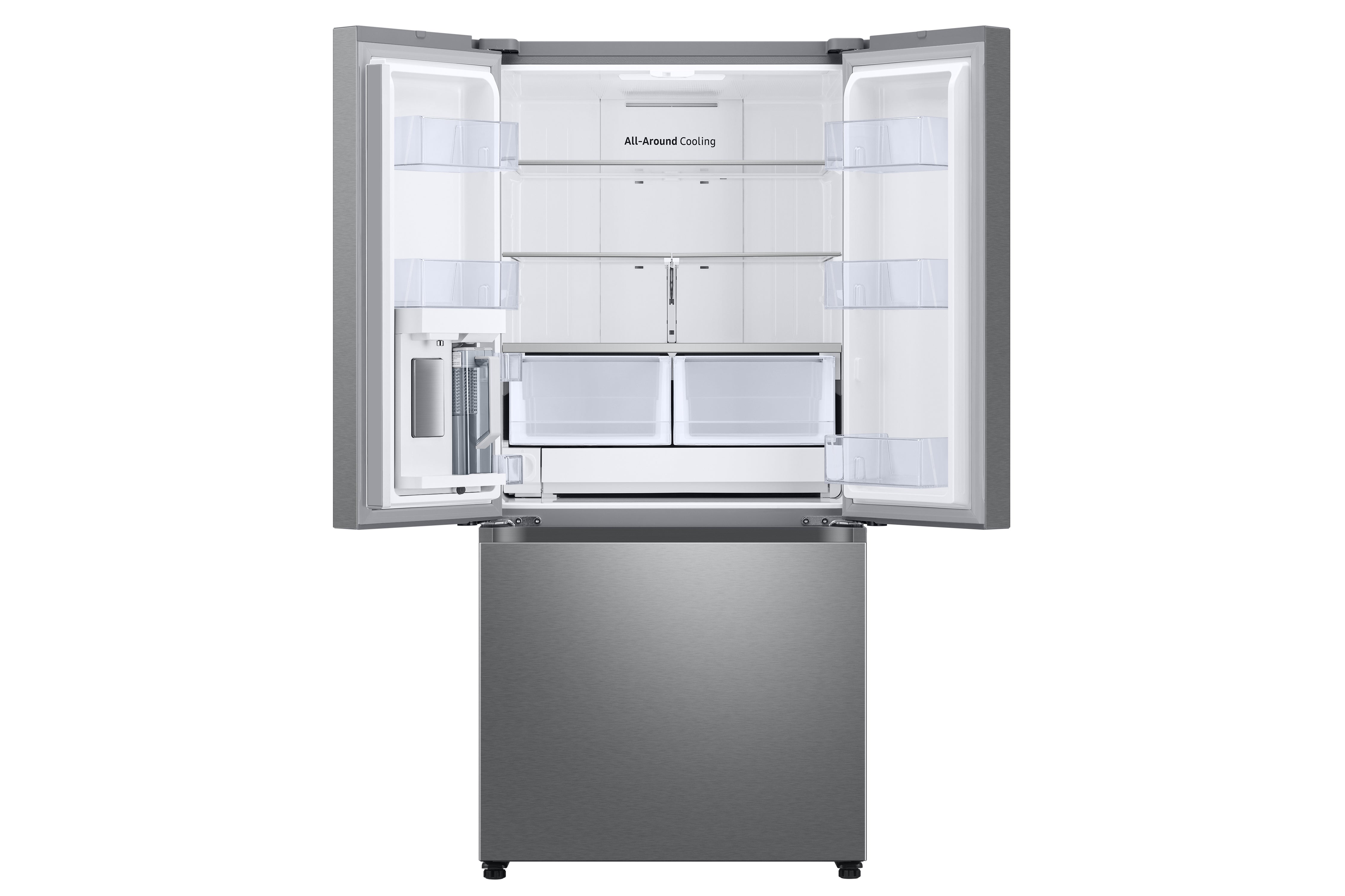 Samsung - 32.1875 Inch 24.5 cu. ft French Door Refrigerator in Stainless - RF25C5551SR