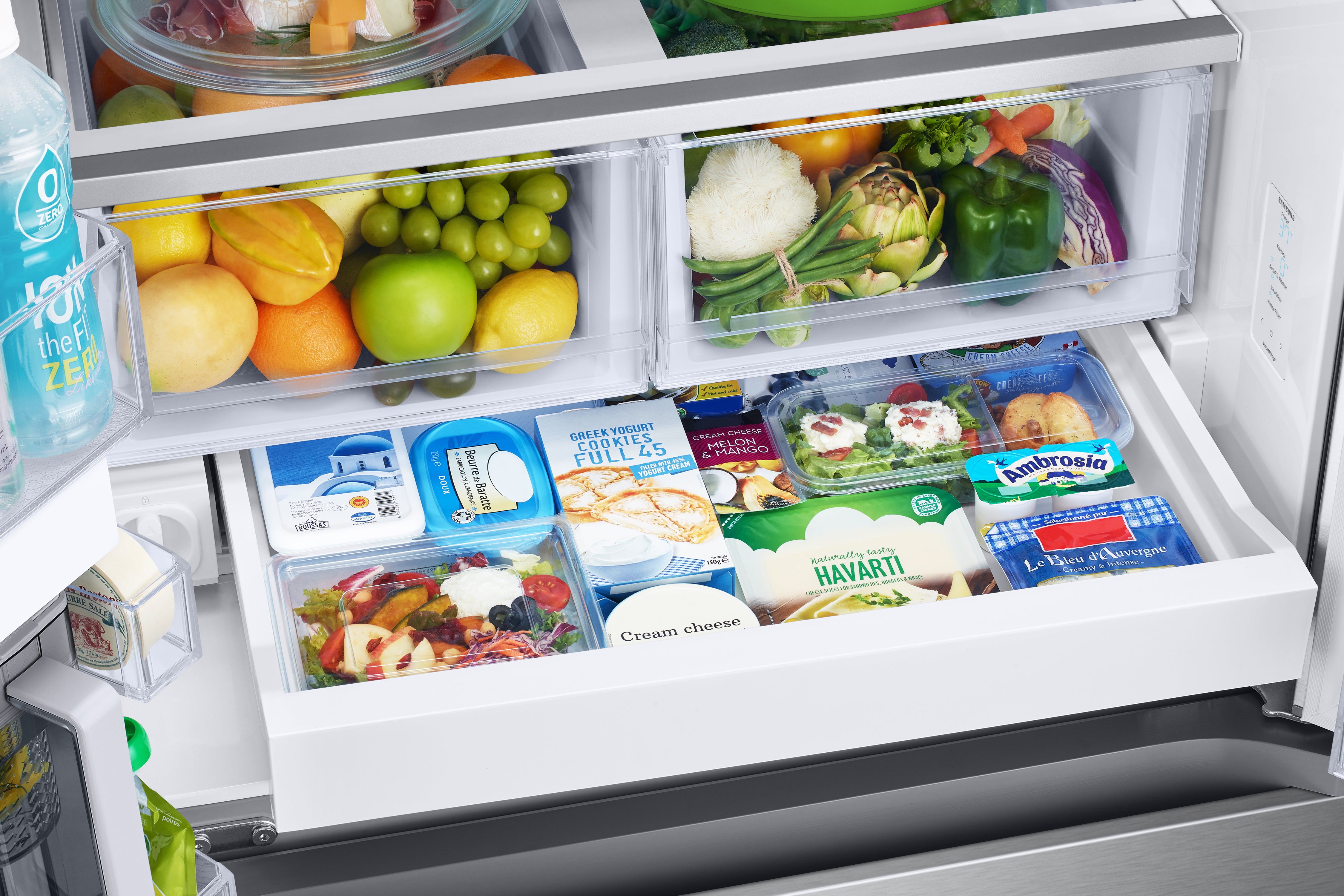 Samsung - 32.1875 Inch 24.5 cu. ft French Door Refrigerator in Stainless - RF25C5551SR