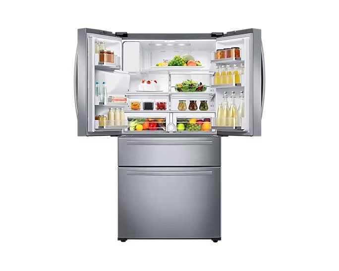 Samsung - 32.75 Inch 24.7 cu. ft 4-Door French Door Refrigerator in Stainless - RF25HMIDBSR