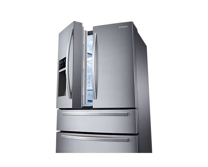 Samsung - 32.75 Inch 24.7 cu. ft 4-Door French Door Refrigerator in Stainless - RF25HMIDBSR