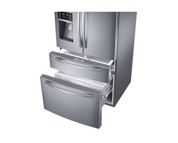 Samsung - 32.75 Inch 24.7 cu. ft 4-Door French Door Refrigerator in Stainless - RF25HMIDBSR