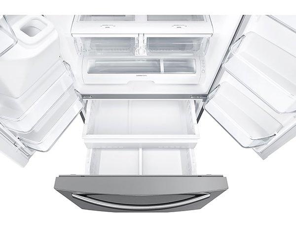 Samsung - 35.75 Inch 24.2 cu. ft French Door Refrigerator in Stainless - RF265BEAESR