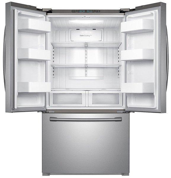 Samsung - 35.75 Inch 25.7 cu. ft French Door Refrigerator in Stainless - RF26HFENDSR