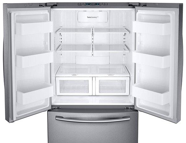 Samsung - 35.75 Inch 25.7 cu. ft French Door Refrigerator in Stainless - RF26HFENDSR