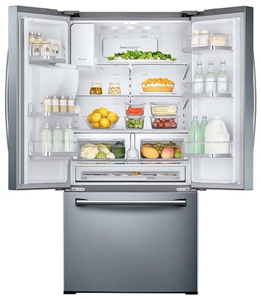 Samsung - 32.75 Inch 25.5 cu. ft French Door Refrigerator in Stainless - RF26J7500SR