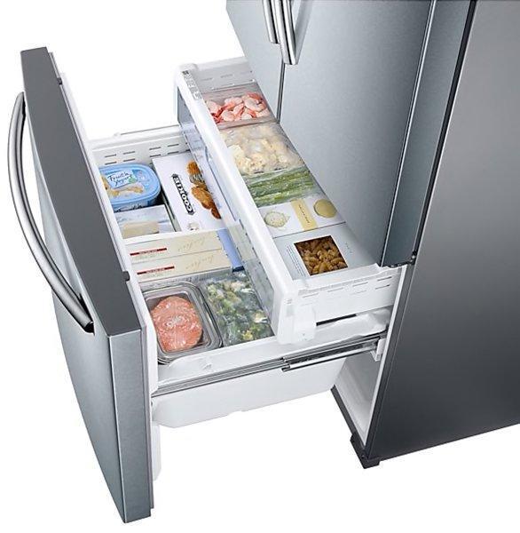 Samsung - 32.75 Inch 25.5 cu. ft French Door Refrigerator in Stainless - RF26J7500SR