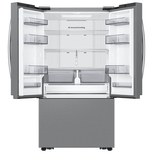 Samsung - 35.75 Inch 26.5 cu. ft French Door Refrigerator in Stainless - RF27CG5100SRAA