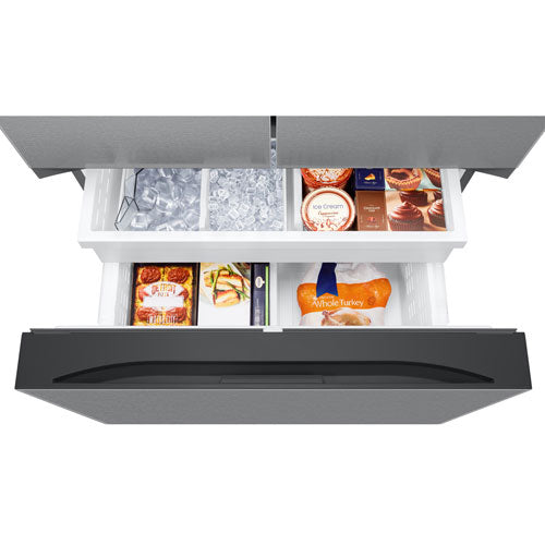 Samsung - 35.75 Inch 26.5 cu. ft French Door Refrigerator in Stainless - RF27CG5100SRAA