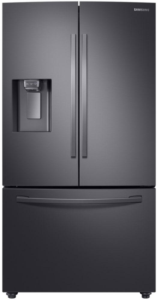 Samsung - 35.8 Inch 28 cu. ft French Door Refrigerator in Black Stainless - RF28R6201SG
