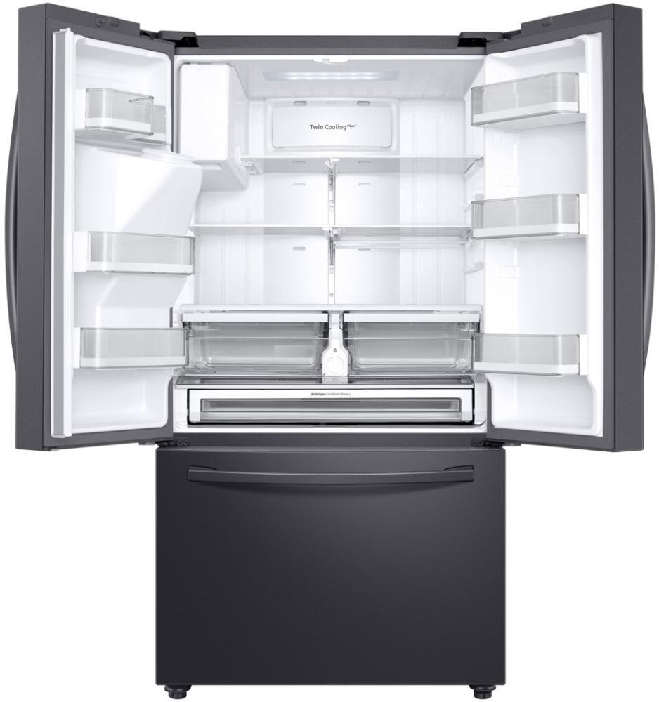 Samsung - 35.8 Inch 28 cu. ft French Door Refrigerator in Black Stainless - RF28R6201SG