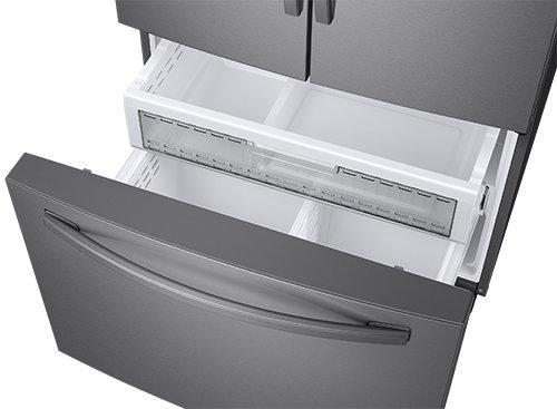 Samsung - 35.75 Inch 28 cu. ft French Door Refrigerator in Stainless - RF28R6201SR