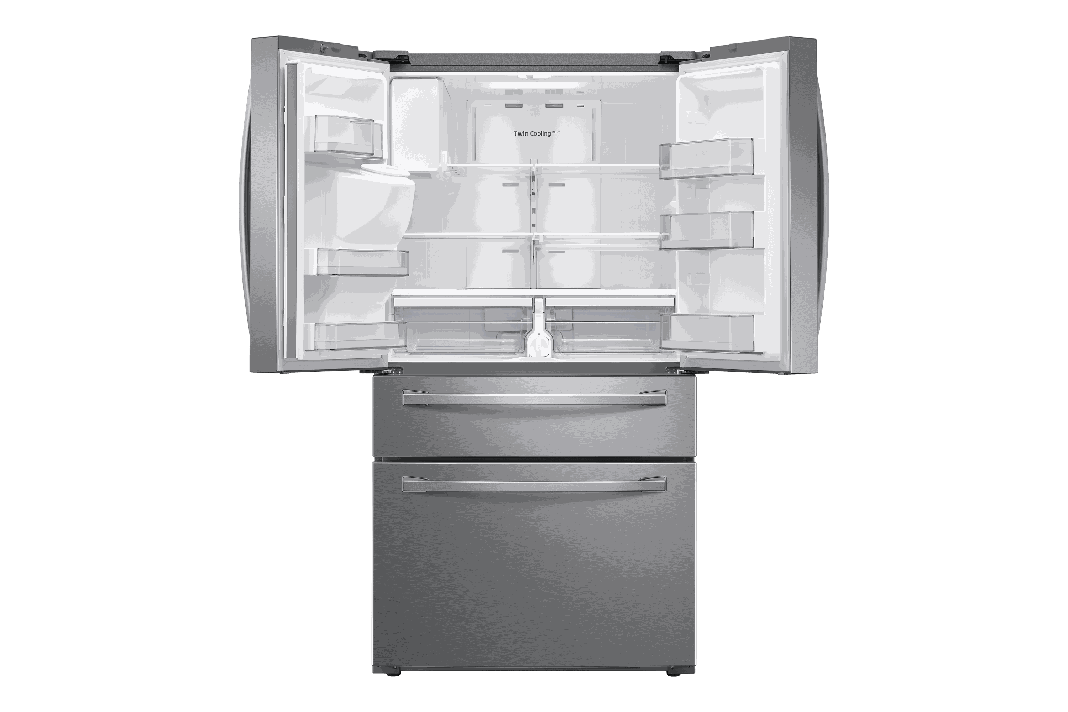 Samsung - 35.75 Inch 28 cu. ft French Door Refrigerator in Stainless - RF28R7201SR