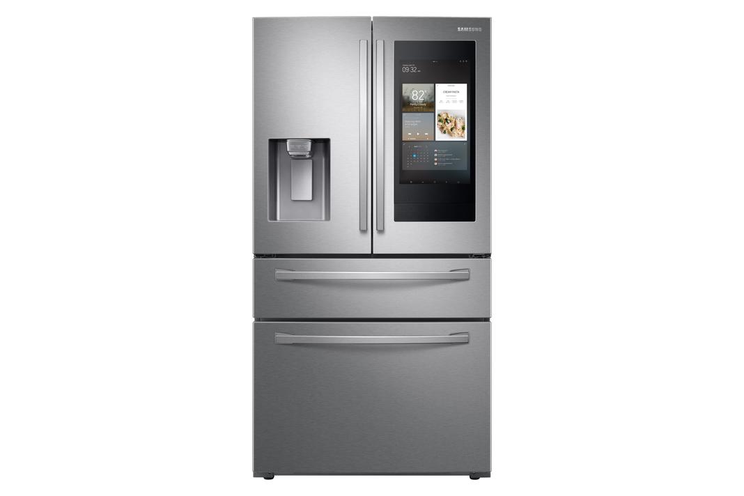 Samsung - 35.8 Inch 27.7 cu. ft French Door Refrigerator in Stainless - RF28R7551SR