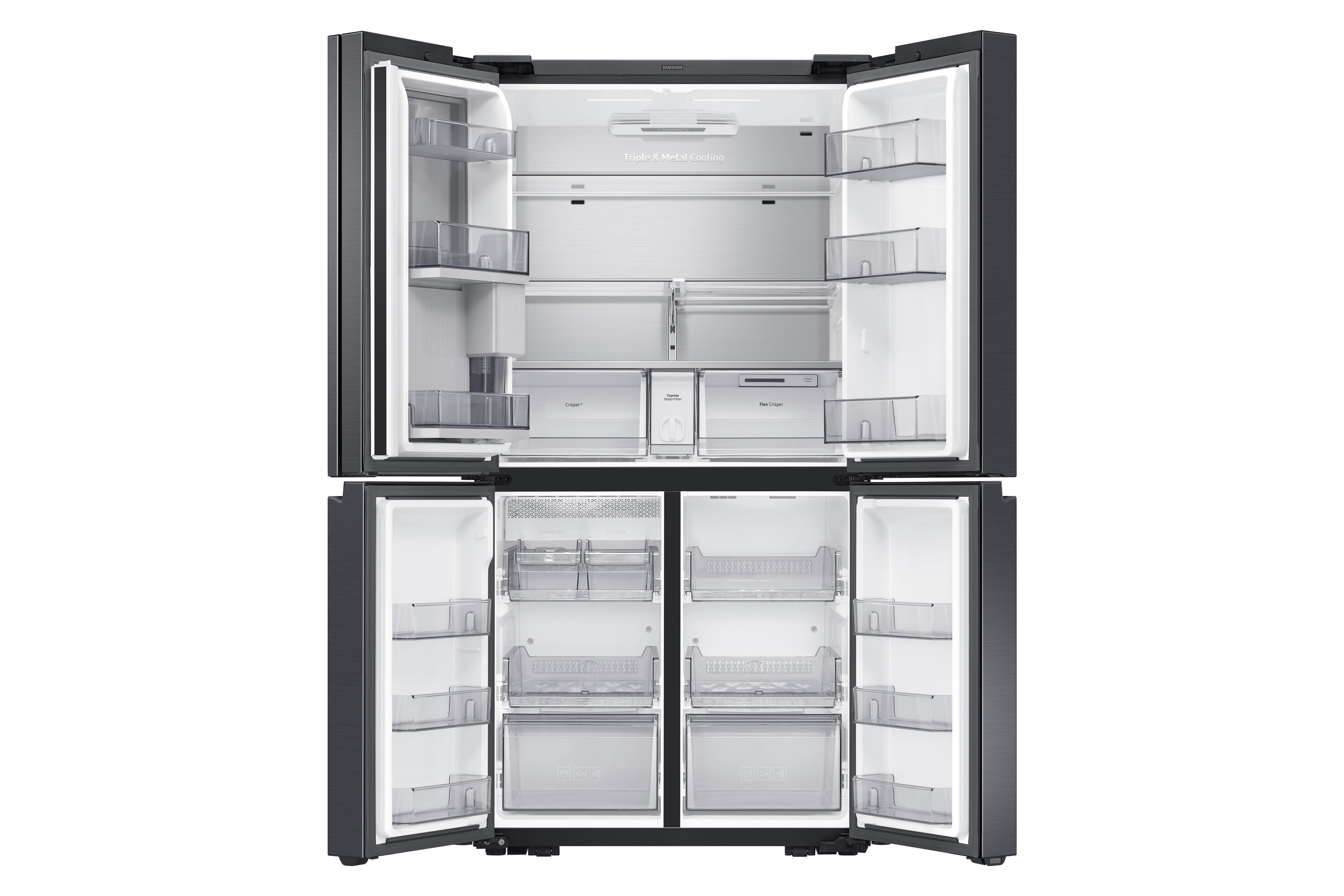 Samsung - 35.875 Inch 29 cu. ft 4-Door French Door Refrigerator in Black Stainless - RF29A9671SG