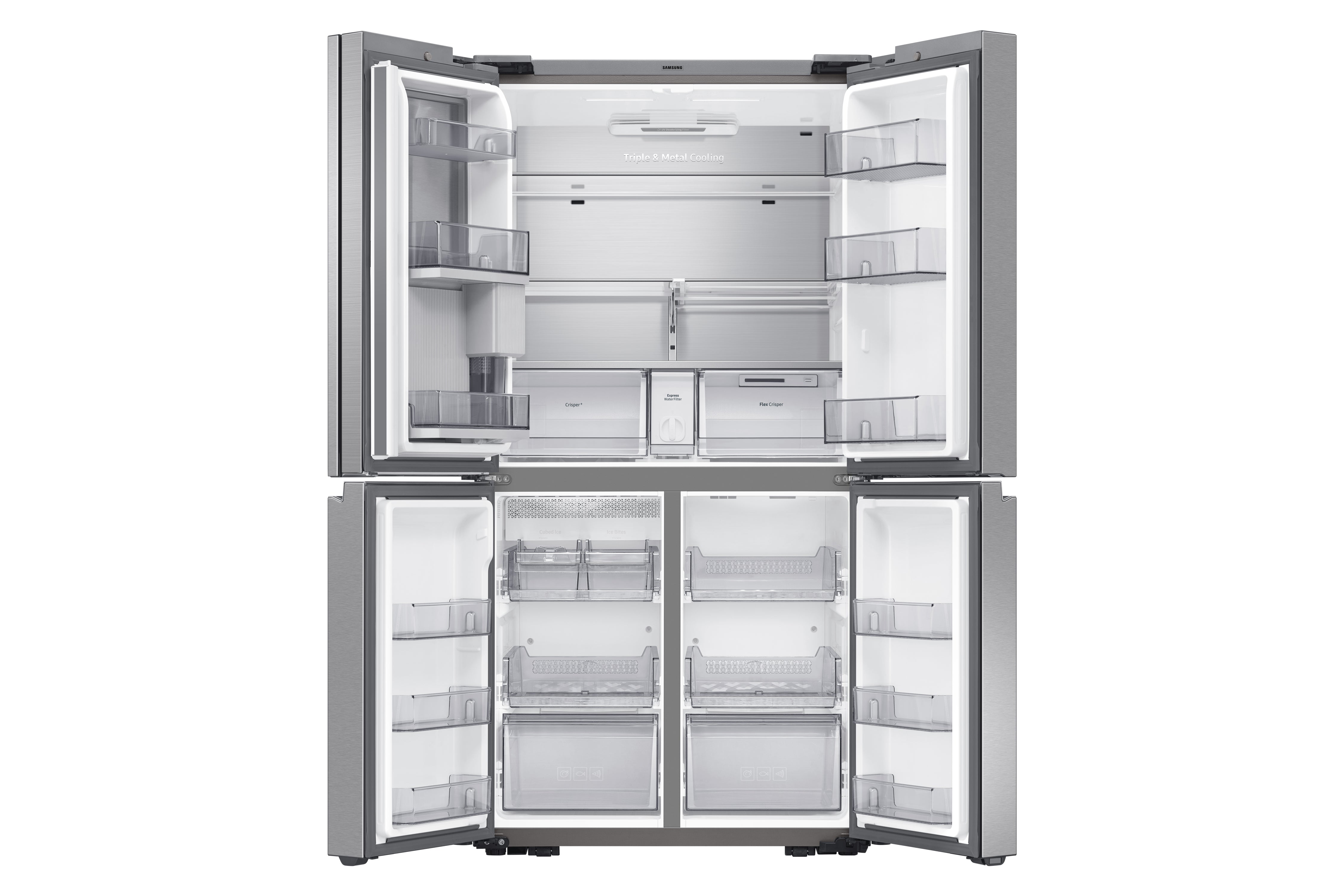 Samsung - 35.875 Inch 29 cu. ft 4-Door French Door Refrigerator in Stainless - RF29A9671SR