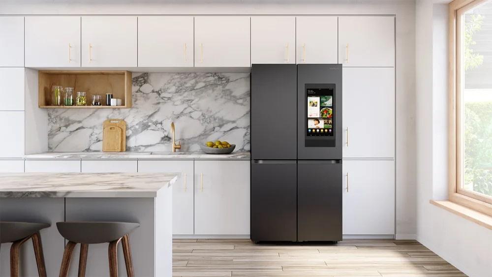 Samsung - 35.875 Inch 28.6 cu. ft 4-Door Flex Refrigerator in Black Stainless - RF29A9771SG