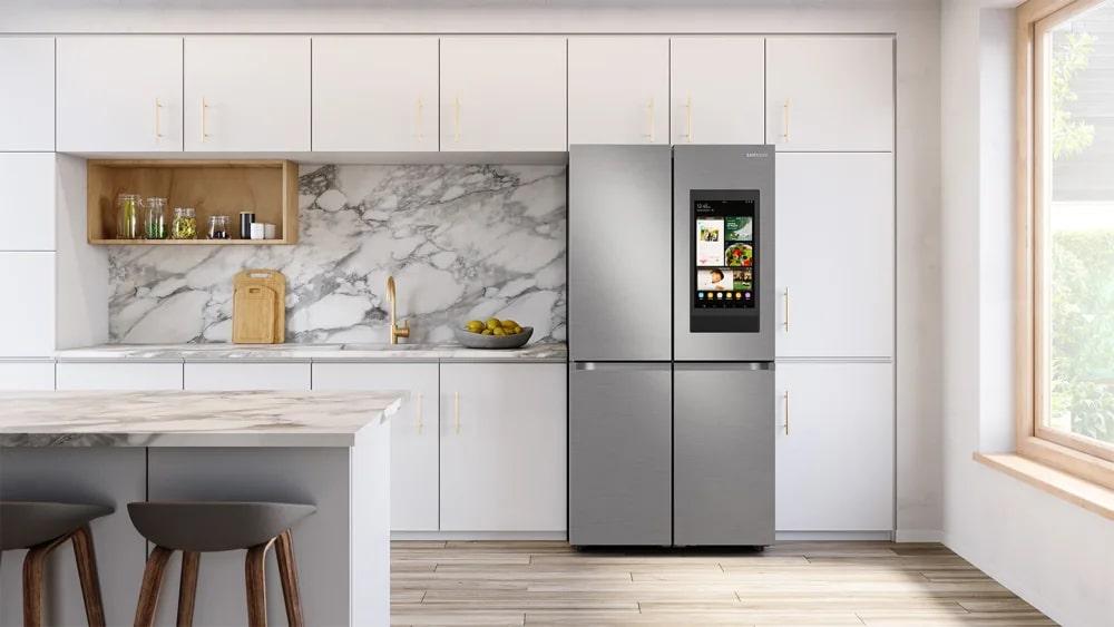 Samsung - 35.875 Inch 28.6 cu. ft 4-Door Flex Refrigerator in Stainless - RF29A9771SR