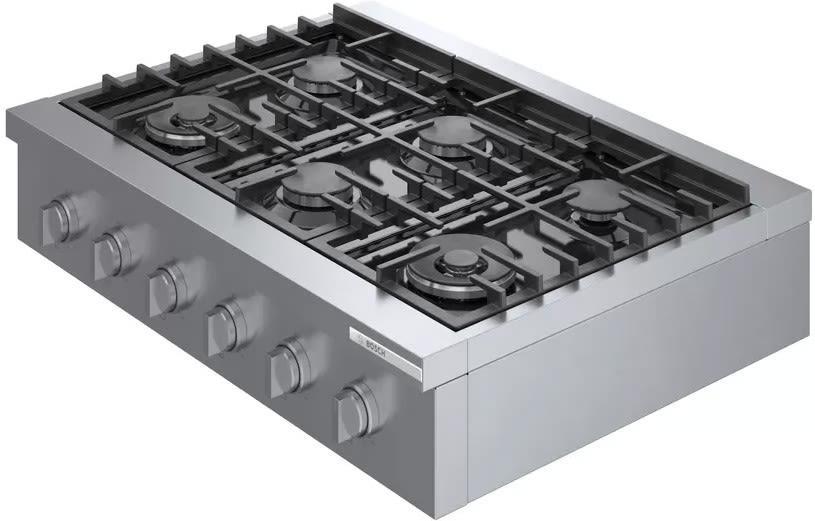 Bosch - 35.9 inch wide Gas Cooktop in Stainless - RGM8658UC