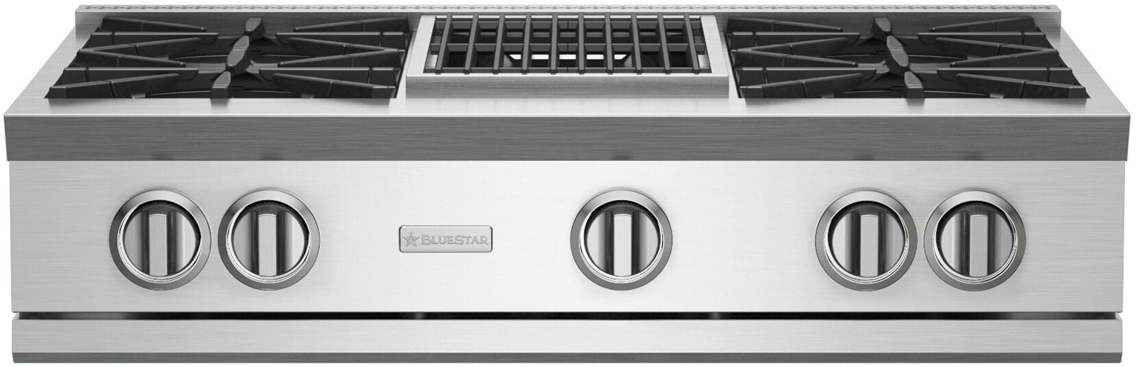 BlueStar - 35.875 inch wide Gas Cooktop in Stainless - RGTNB364CBV2