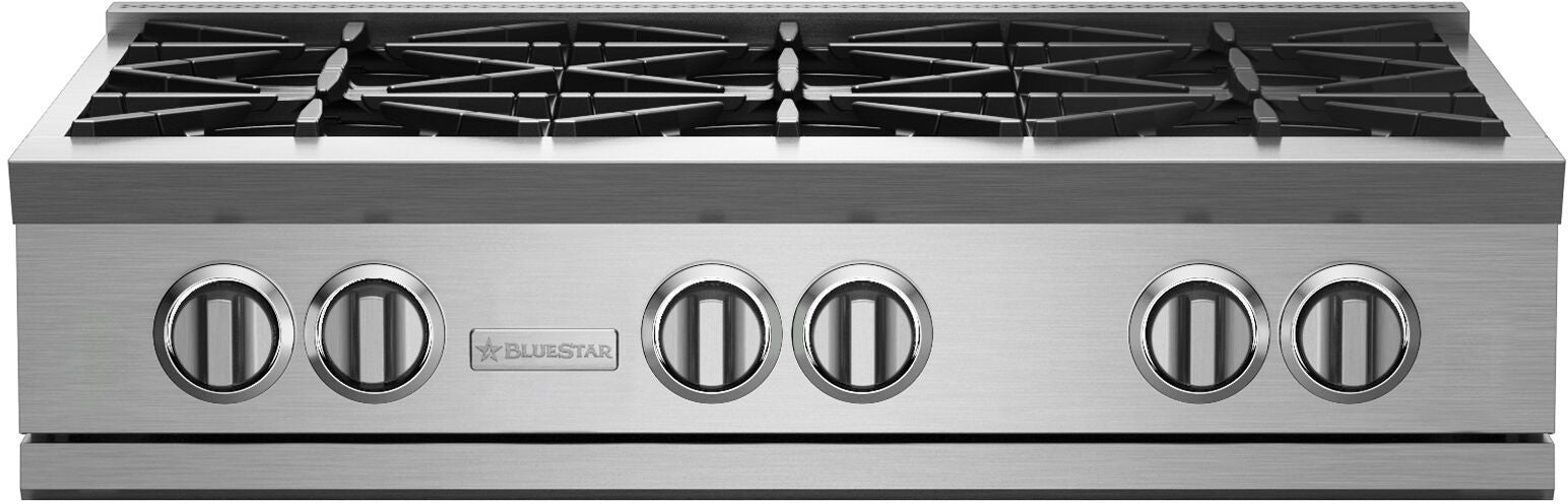 BlueStar - 35.875 inch wide Gas Cooktop in Stainless - RGTNB366BV2