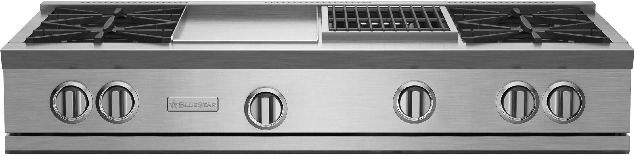 BlueStar - 47.875 inch wide Gas Cooktop in Stainless - RGTNB484GCBV2PLT