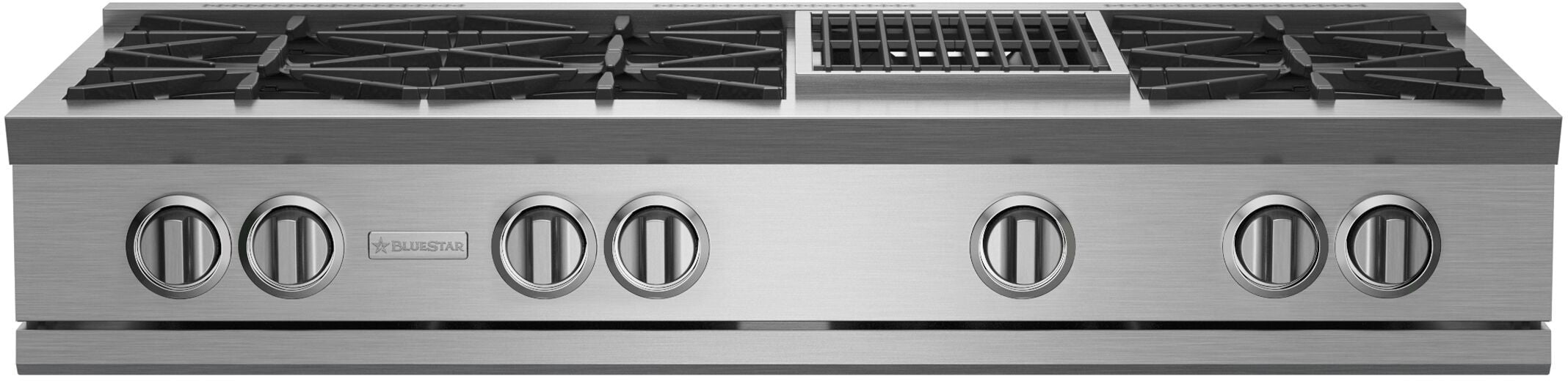 BlueStar - 47.875 inch wide Gas Cooktop in Stainless - RGTNB486CBV2PLT