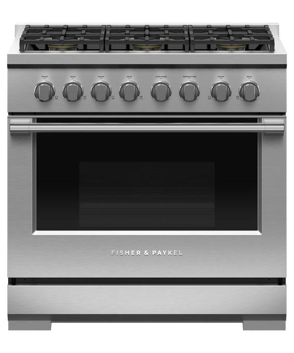 Fisher Paykel - 5.3 cu. ft Gas Range in Stainless - RGV3-366-L