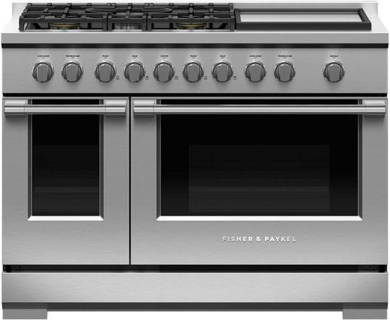 Fisher Paykel - 7.7 cu. ft Gas Range in Stainless - RGV3-486GD-L