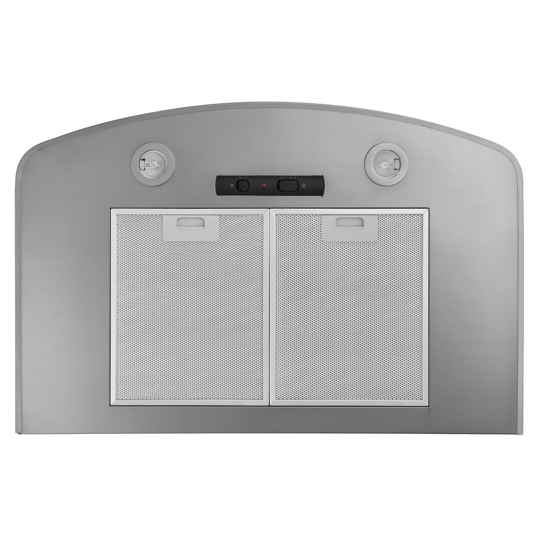 Broan - 30 Inch 370 CFM Wall Mount and Chimney Range Vent in Stainless - RM523004