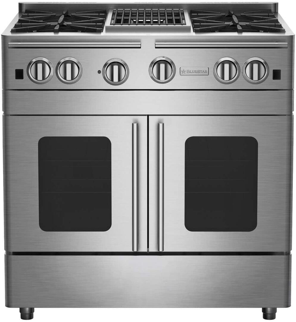 BlueStar - 5.1 cu. ft Gas Range in Stainless - RNB364CBPMV2