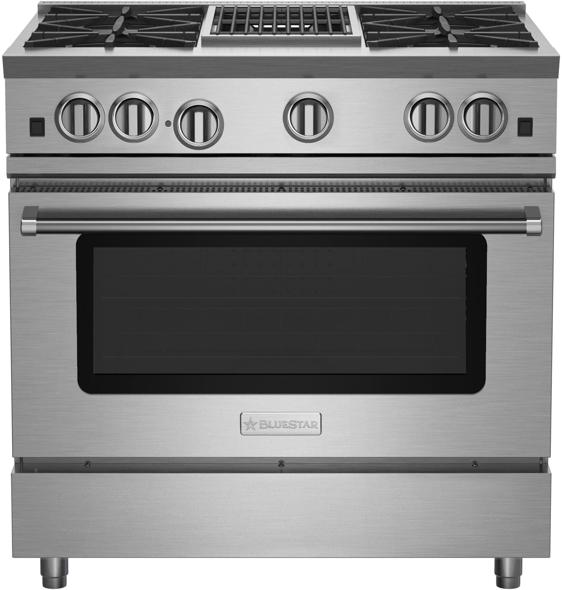 BlueStar - 5 cu. ft Gas Range in Stainless - RNB364CBV2