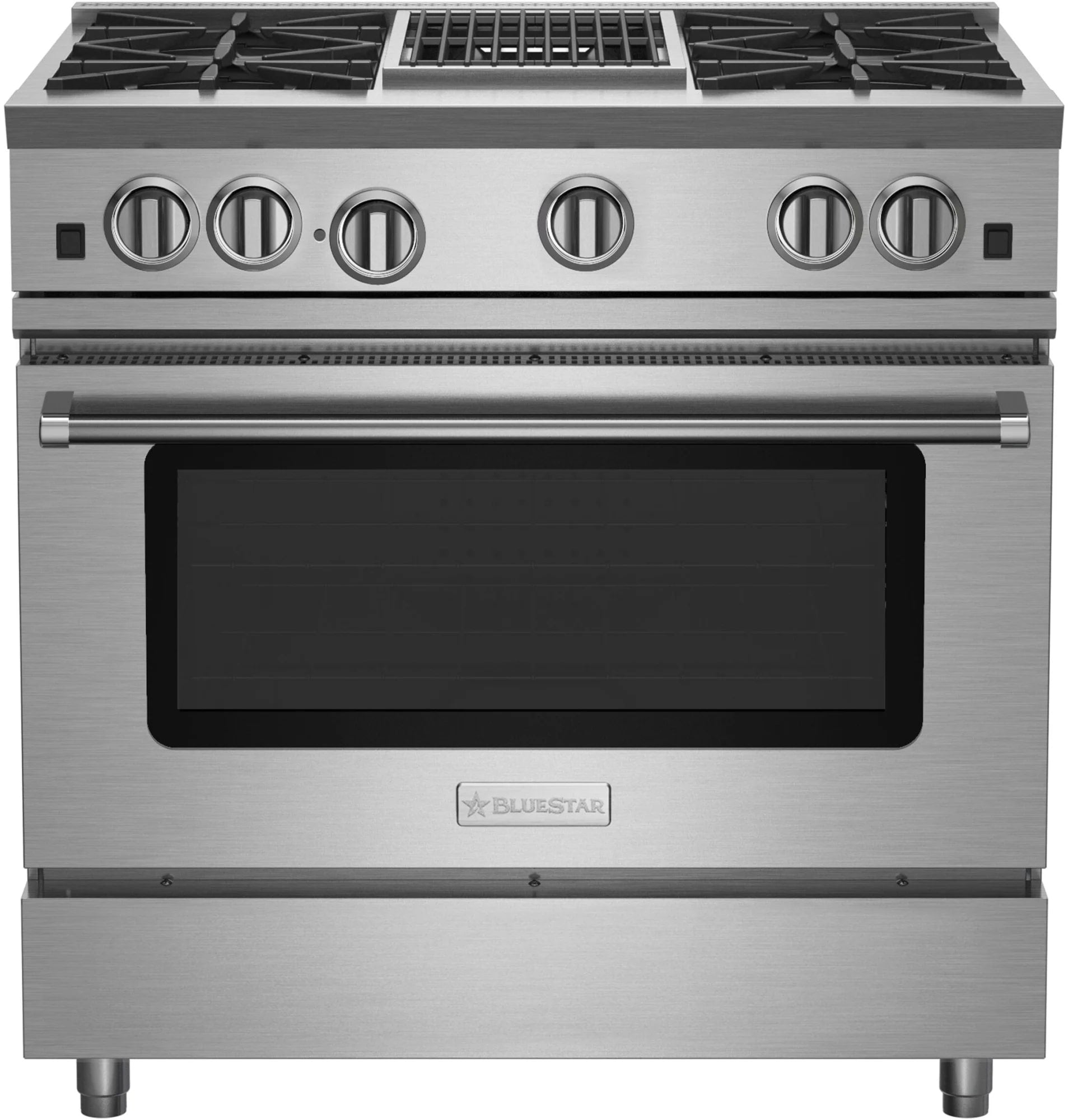 BlueStar - 5 cu. ft Gas Range in Stainless - RNB364CBV2L