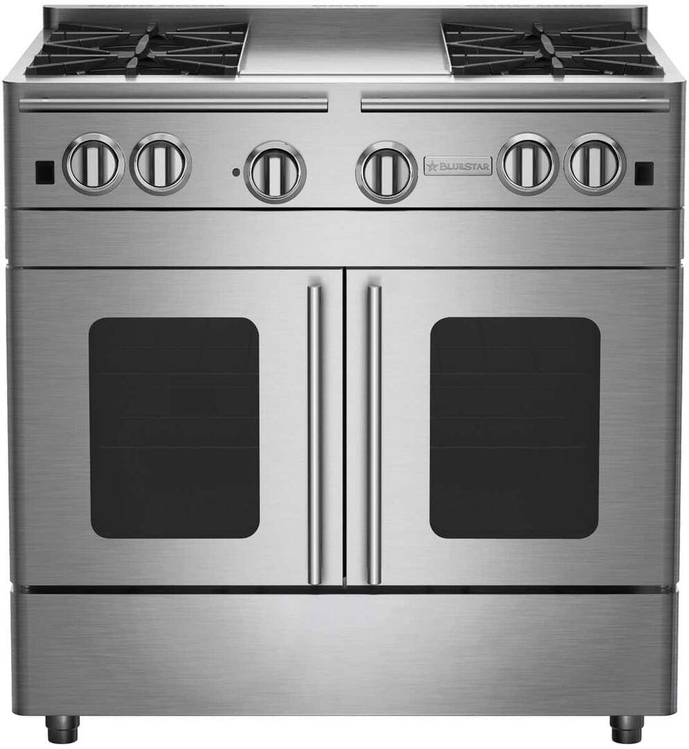 BlueStar - 5.1 cu. ft Gas Range in Stainless - RNB364GPMV2