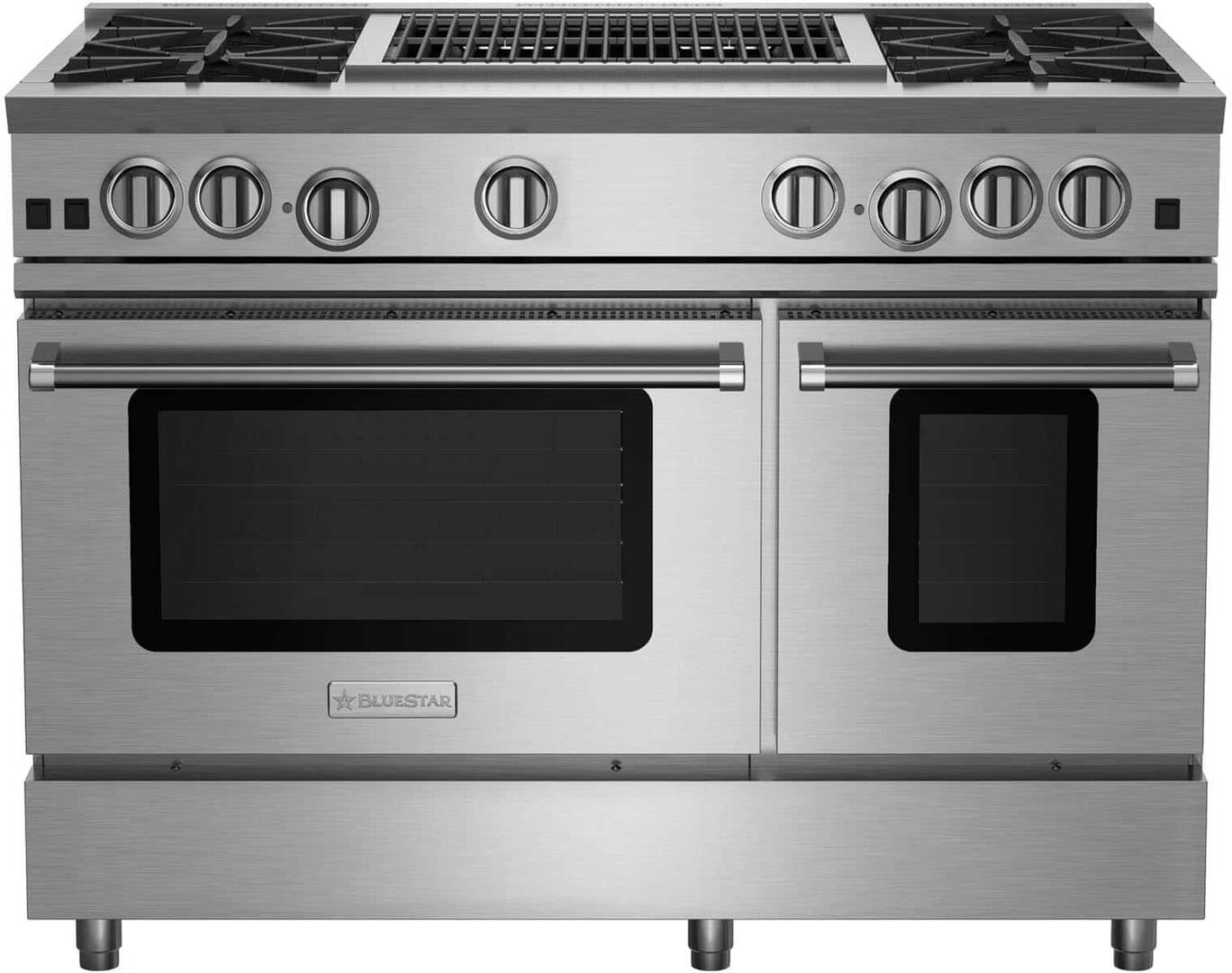 BlueStar - 6.7 cu. ft Gas Range in Stainless - RNB484CBV2