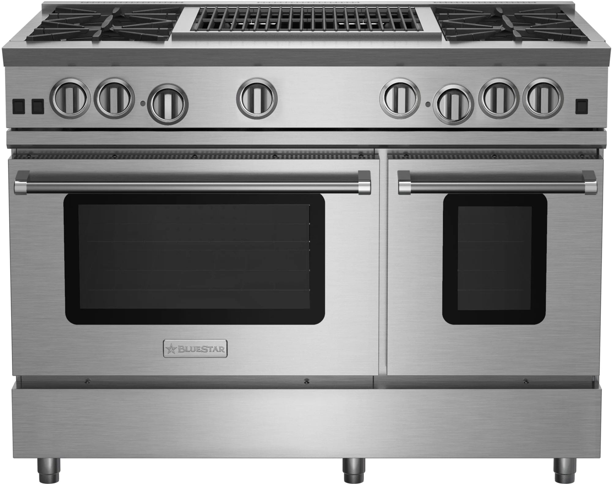 BlueStar - 6.7 cu. ft Gas Range in Stainless - RNB484CBV2LPLT