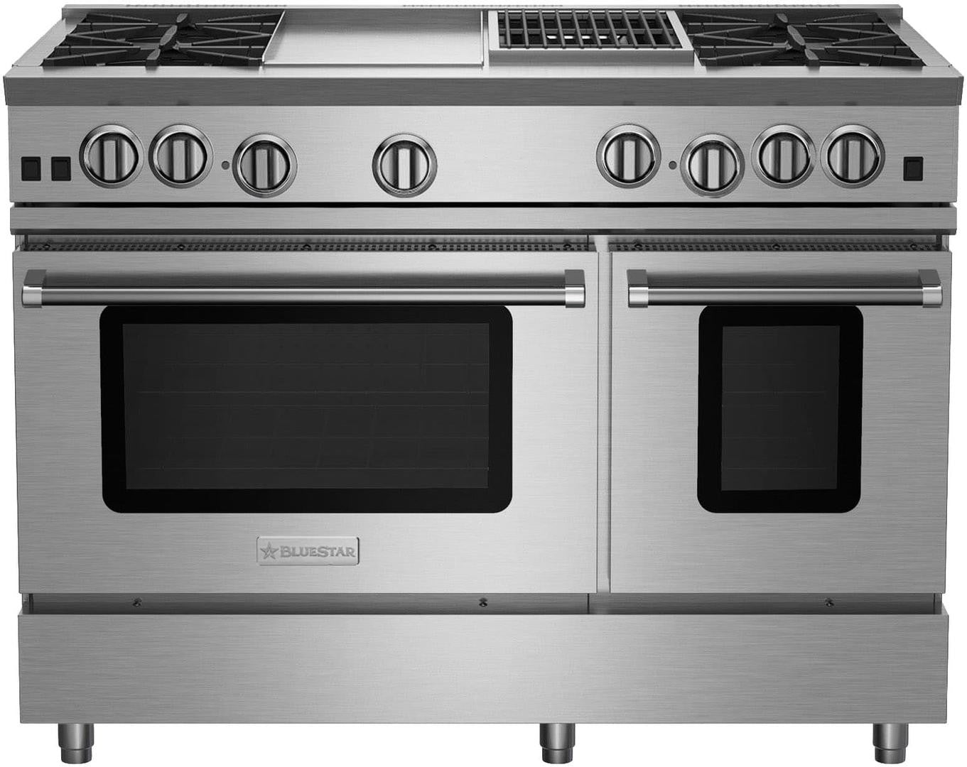 BlueStar - 6.6 cu. ft Gas Range in Stainless - RNB484GCBV2