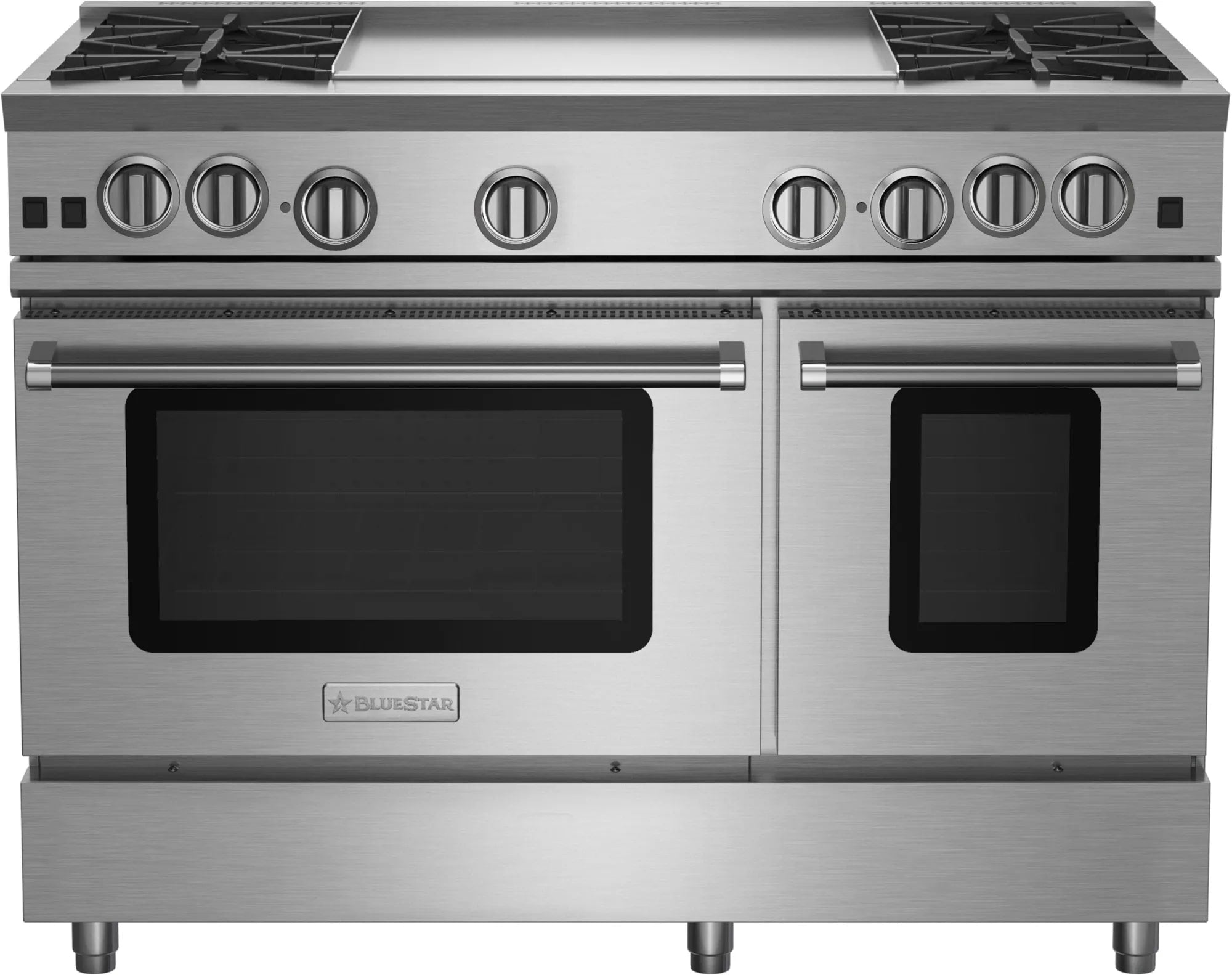 BlueStar - 6.6 cu. ft Gas Range in Stainless - RNB484GV2LPLT