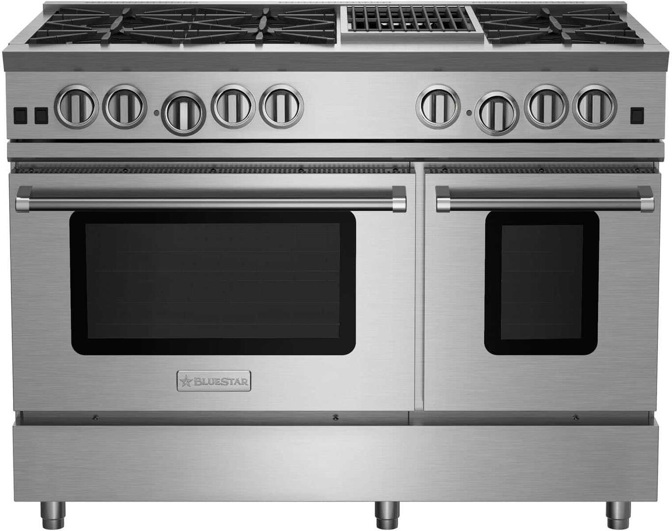 BlueStar - 6.7 cu. ft Gas Range in Stainless - RNB486CBV2