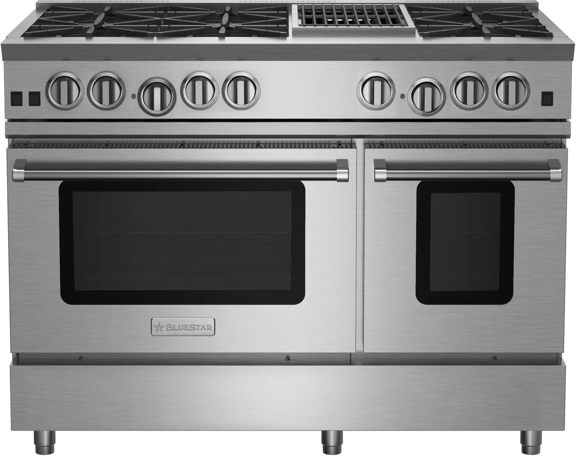 BlueStar - 6.7 cu. ft Gas Range in Stainless - RNB486CBV2PLT