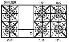 Bluestar - 6.6 cu. ft Gas Range in Stainless - RNB486GV2CPLT