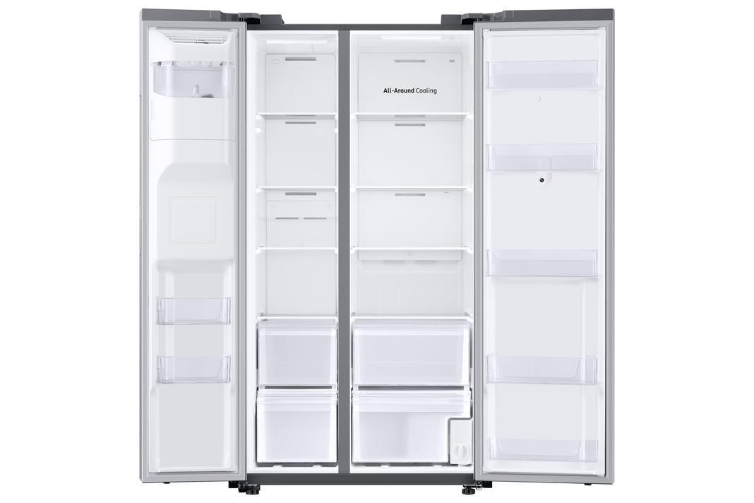Samsung - 35.8 Inch 21.5 cu. ft Side by Side Refrigerator in Stainless - RS22T5561SR